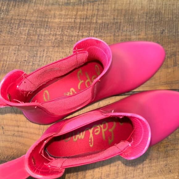 Womens Sam Edelman Pink Tinsley Rubber Outdoor Rain Boots Size 9 - Picture 8 of 10